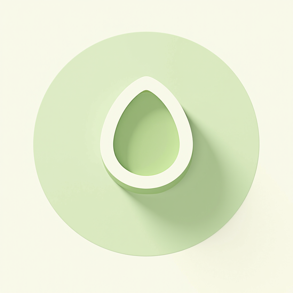 EiHaus Logo - Stilisiertes Ei-Symbol in frischem Grün, das Gesundheit und natürliche Ernährung repräsentiert