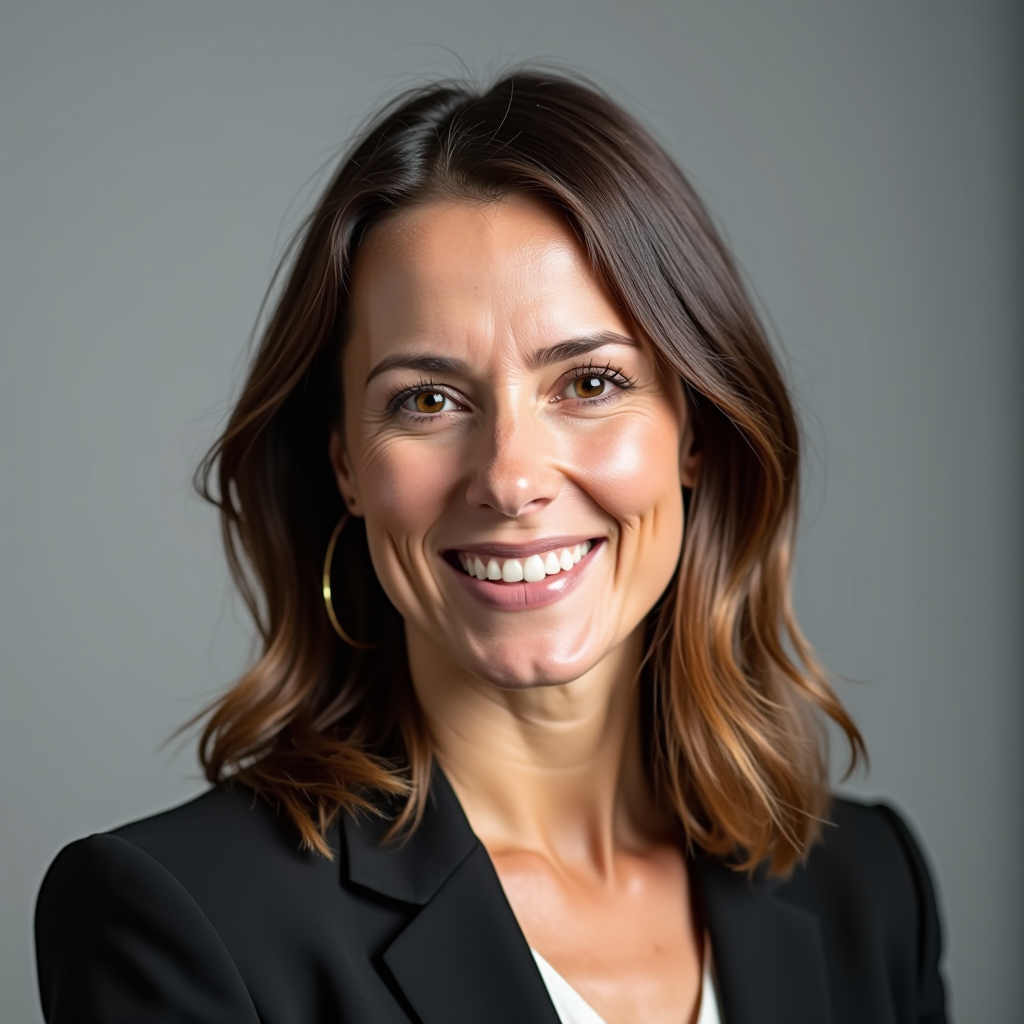 Sarah Klein - Gründerin und Chefredakteurin von EiHaus, lächelnde Frau mit braunen Haaren in professioneller Kleidung